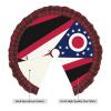 48" Christmas Tree Skirts  Ohio State Flag Retro Decorations for Home and Office - Lattice Ornaments for Xmas & New Year Parties view 3