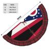 48" Christmas Tree Skirts  Ohio State Flag Retro Decorations for Home and Office - Lattice Ornaments for Xmas & New Year Parties view 4