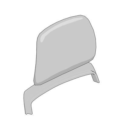 Steelcase Series 2 Headrest ONLY, Seagull Frame with 3D Microknit Fabric (Aubergine)