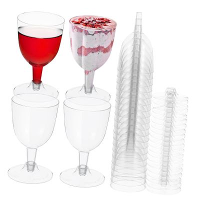 Baluue 20pcs Party Cups of Red Wine Goblets Unbreakable Disposable Goblets for