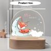 Personalized Night Light for Kids with Name Date Custom Baby Shower, Birthday, or Christmas Gift, Perfect for Nursery or Childrens Room, Acrylic 3D Lamp, Customize Name Lamp Gift for Daughter Son view 4