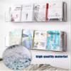 Acrylic Wall Magazine Rack Clear Wall Mounted Brochure Holder, Adjustable Hanging Magazine Holder for House Office Church Cafe Display (Color : 1PCS, Size : 80cm/35in) view 4