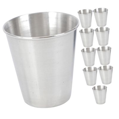 BRIGHTFUFU 10pcs Cups Reusable Water Cup Camping Wine Compact Liquor Drink Accessories