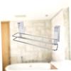 BRIGHTFUFU Stainless Steel Roll Paper Holder and Towel Dispenser Removable Kitchen and Bathroom Hanger for Efficient Space Utilization Resistant Wall-Mounted Design view 2