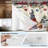 Christmas No Hooks Shower Curtain and Liner Set,Xmas Poinsettia Gnomes Snowflake Winter Tree Hotel Style Bathroom Shower Curtains Waterproof Small Stall Bath Spa Curtain with Sheer Window,36"x72" view 3