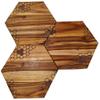 Personalized Honey and the Bee Engraved Hexagon Teak Cutting Board for Housewarming or Wedding Gift and Charcuterie Serving Honeycomb Solid Hardwood (Small (6")) view 4