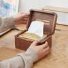 thalo Tissue Box Cover Modern Minimalist Wooden Tissue Box Bedroom Study Living Room Drawing Paper Box Home Table Tissue Storage Box Desk Storage Organizer view 4