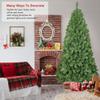 6FT Green PVC Christmas Tree with 760 Memory Wire Tips Self-Fluffing Branches for a Perfectly Shaped, Effortless Holiday Display view 2