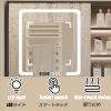 HUFIREHU Led Illuminated Bathroom Mirror Cabinet Bathroom Mirror Cabinet Wall Mounted Vanity Mirrored Cabinet Bathroom Mirror Cabinets With Shelf Bathroom Mirror Cabinet Wall Mounted(White,80cm/31.5in view 3