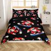 Feelyou Merry Christmas Bedding Duvet Cover Set Cartoon Santa Claus Ski Bedding Set Skiing Comforter Cover Set for Women Men Lightweight Bedspread Cover Toddler Size with 1 Pillow Case view 2