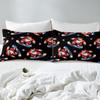 Feelyou Merry Christmas Bedding Duvet Cover Set Cartoon Santa Claus Ski Bedding Set Skiing Comforter Cover Set for Women Men Lightweight Bedspread Cover Toddler Size with 1 Pillow Case view 4