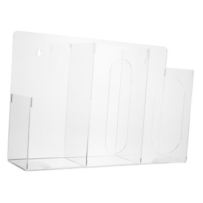 BUGUUYO Wall-Mounted Tissue Box and Glove Holder Space-Saving Acrylic Storage for Masks Towels and Gloves Easy Installation No Damage to Walls Home Kitchen and Bathroom
