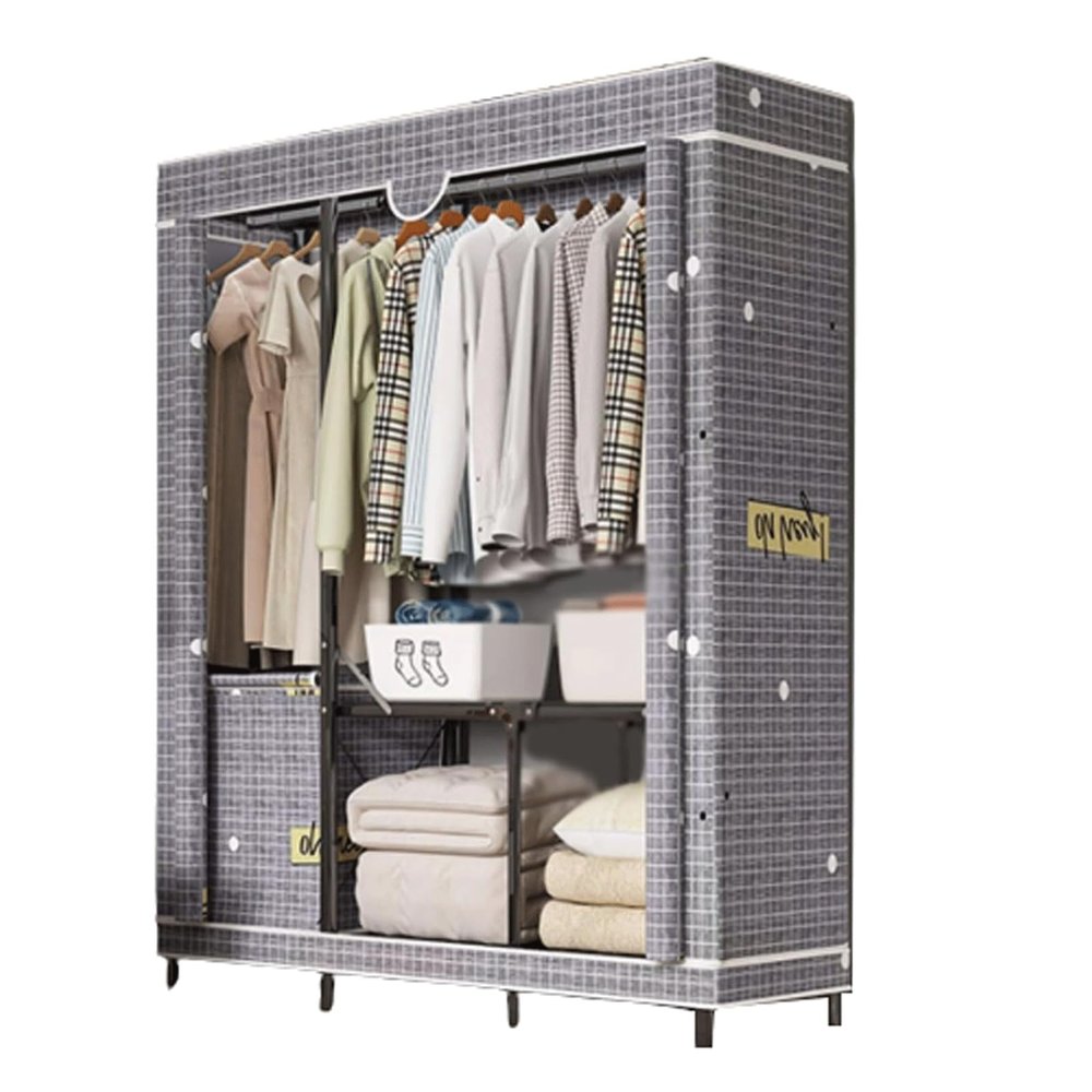 UINGBPXT Clothing Wardrobe Portable Wardrobe Oxford Fabric Clothes Closet with Storage Bag Clothes Closet for Bedroom Hanging Saves Space Large Closet Spacious