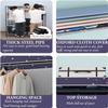 UINGBPXT Clothing Wardrobe Portable Wardrobe Oxford Fabric Clothes Closet with Storage Bag Clothes Closet for Bedroom Hanging Saves Space Large Closet Spacious view 2