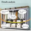 UINGBPXT Clothing Wardrobe Portable Wardrobe Oxford Fabric Clothes Closet with Storage Bag Clothes Closet for Bedroom Hanging Saves Space Large Closet Spacious view 3