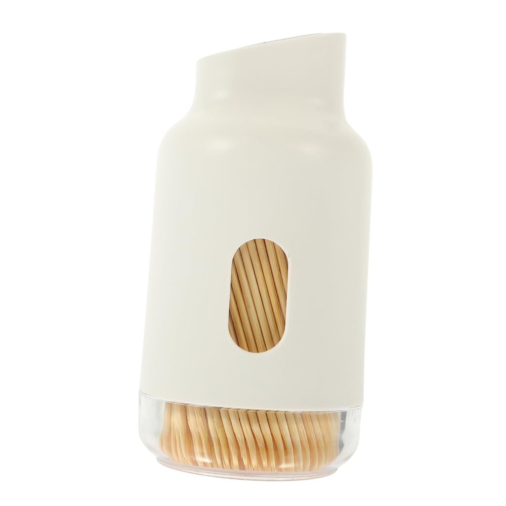BCOATH Toothpick Dispenser with Bamboo Picks Convenient Toothpick Box for Home Use Stylish Sliding Cover Design Multi-functional Holder for Parties and Daily Dining
