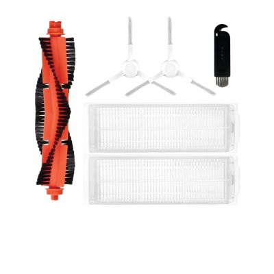ROBAUN Compatible with Mop 2S Cleaner XMSTJQR2S Replacement Spare Parts Main Brush Side Brush Filter Mop Cloths Rag(Set A)