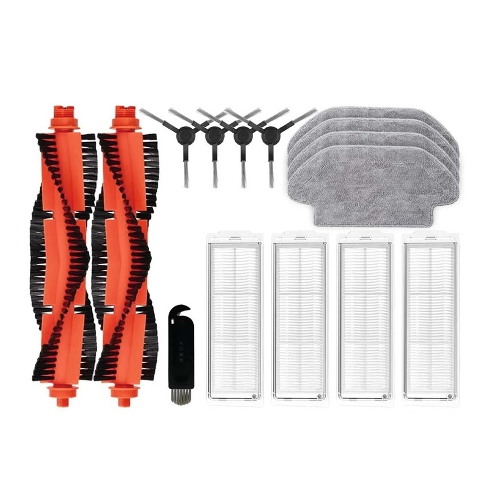Main Side Brush Hepa Filter Mop. Compatible For Xiaomi Mi Robot Vacuum Mop P/Pro STYTJ02YM. Vacuum Cleaner Accessories(Black)