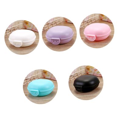 RORPOIR 5pcs Waterproof Soap Box with Lid Travel Soap Holder Container for Bathroom and Kitchen Small Case in Pink Dark Green Purple White and Black