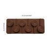 6-Cavity Round Shape 3D Silicone Lollipop Mold Candy Chocolate view 4