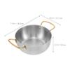 BRIGHTFUFU Ramen Pot Stainless Steel Double Handle Cooking Bowl Fast Heating Noodle Sauce Pot Compact Design for Easy Storage for Induction Stoves and Home Use view 2