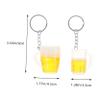 HOLIDYOYO 4pcs Cute Beer Cup Keychain Novelty Faux Beer Mugs for Backpack Pendant Imitation Food Keychains and Festivals view 2