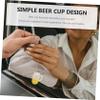 HOLIDYOYO 4pcs Cute Beer Cup Keychain Novelty Faux Beer Mugs for Backpack Pendant Imitation Food Keychains and Festivals view 4