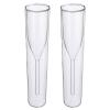 2pcs 100ml Champagne Glass Double Wall Glasses Wedding Party Cup Toasting Cocktails Glass Flute Goblet Bubble Wine Cocktails view 1