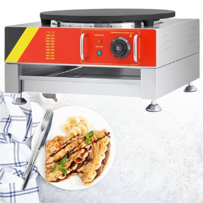 Commercial Crepe Maker, 16 Inch Crepe Griddle Large Pancake Maker Machine, Non Stick Big Hotplate Griddle Crepe Pan for Kitchen,Snack Stand,Dessert Shop,220V