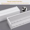 Jievmrs Curtain Track Curtain Valance Pelmet Ceiling Track System, Wall Mount Curtain Slide Rail Bracket Stopper for Ceiling, Single Track Curtain Box Cassette for Bathroom(/6.2m/20.3ft) view 4