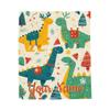Personalized Velveteen Plush Dinosaur Blanket for Kids  Custom Name, Soft Cozy Throw for Boys & Girls,Bedroom Decor view 1