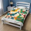 Personalized Velveteen Plush Dinosaur Blanket for Kids  Custom Name, Soft Cozy Throw for Boys & Girls,Bedroom Decor view 2
