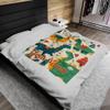Personalized Velveteen Plush Dinosaur Blanket for Kids  Custom Name, Soft Cozy Throw for Boys & Girls,Bedroom Decor view 3