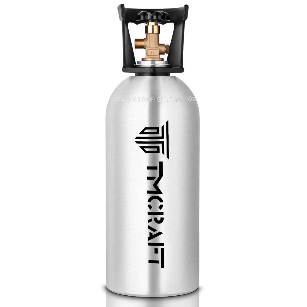 TMCRAFT 10lb CO2 Tank, High Strength Aluminum Alloy Cylinder with CGA-320 Valve, DOT Approved Cylinder for Kegerator kit and Draft Beer Dispensing