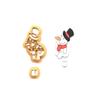 2 PCS: Pooping Snowman Clay Cutter, Winter Earring Cutters, Christmas Clay Cutters Set/Polymer Clay/Cookie Cutter (40 mm) view 1