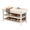 DSFHVBDD Shoe Bench Entryway 46.9x11.8x19.3in, Shoe Rack Bench with Cushion, 2 Tiers Shoe Storage Bench, Shoe Shelf with Seat Holds Up to 300lbs/150kg, for Living Room, Bedroom, Entrywa view 1