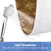 Brown Non Slip Shower Mat, 18x40, PVC Loofah Shower, Bath, Tub Mat for Wet Areas with Leaves Patterns Surface, Quick Drying view 3