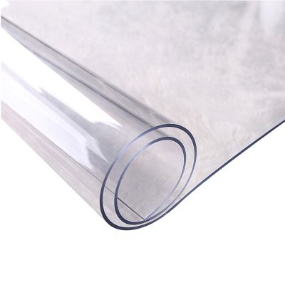 DSFHVBDD Clear Table Cover Protector 19.7x19.7in, Table Protector PVC Clear Table Cover, Clear Desk Pad Scratch Proof and Easy Cleaning, for Coffee Table Writing Desk