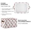 ALAZA Snowman White Snowflake Christmas Large Storage Baskets for Organizing Foldable Storage Bins for Shelves Home with Handles 2 Pack view 2