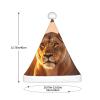 YKJJFVZ African Animals Print Santa Hat,Christmas Hat Holiday For Adults Unisex,Xmas Hat For New Year Festive Party view 3