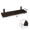CONSDAN 36 inch Floating Shelves, Solid Paulownia Wood, Burnt Wood Light Weight, Wall Shelves for Bedroom, Bathroom, Living Room, Kitchen, 36x7.5x1.5 in, Set of 3 view 2