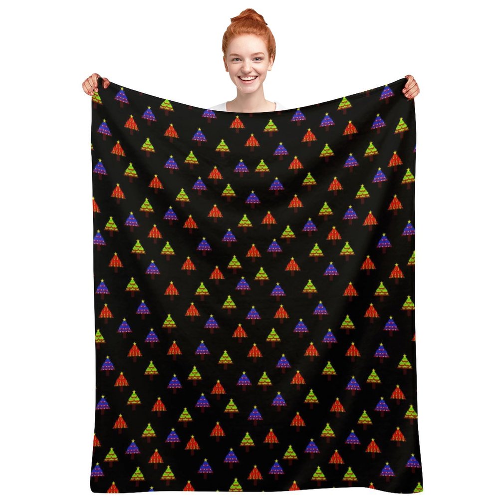 Yuituiyy Christmas Tree Throw Blanket Xmas Blanket for Christmas Decorations Gifts Cozy Flannel Blanket for Bedroom Living Rooms Couch Sofa 50"x40"