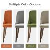 HULALA HOME Upholstered Dining Chairs Set of 4, Mid Century Modern Dining Room Chairs with Solid Wood Legs, Velvet Kitchen Table (Orange Velvet) view 3