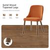 HULALA HOME Upholstered Dining Chairs Set of 4, Mid Century Modern Dining Room Chairs with Solid Wood Legs, Velvet Kitchen Table (Orange Velvet) view 4