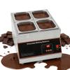 Bokknppo Chocolate Tempering Machine 32-203F Commercial Chocolate Melting Pot 26.46 lbs Stainless Steel Food Warmer Air-heating Chocolate Fondue with Lid for Restaurant Home Party (Four Pots) view 1