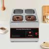 Bokknppo Chocolate Tempering Machine 32-203F Commercial Chocolate Melting Pot 26.46 lbs Stainless Steel Food Warmer Air-heating Chocolate Fondue with Lid for Restaurant Home Party (Four Pots) view 2
