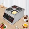 Bokknppo Chocolate Tempering Machine 32-203F Commercial Chocolate Melting Pot 26.46 lbs Stainless Steel Food Warmer Air-heating Chocolate Fondue with Lid for Restaurant Home Party (Four Pots) view 3