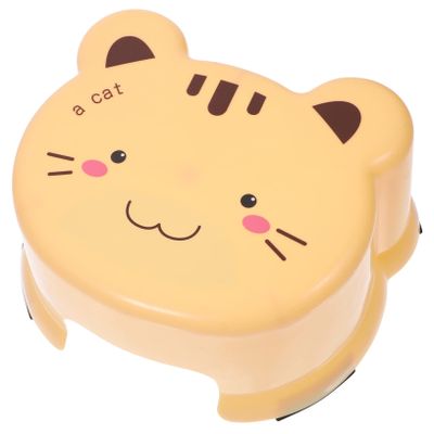 Yellow Boy Girl Step Stool Non Slip Plastic Bathroom Stool