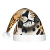 LNNIUK Animal Leopard print Christmas Party Favors Hats Christmas Santa Hat, Funny Christmas Hats for Adults Xmas Party Decorations Hat view 2