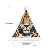LNNIUK Animal Leopard print Christmas Party Favors Hats Christmas Santa Hat, Funny Christmas Hats for Adults Xmas Party Decorations Hat view 3